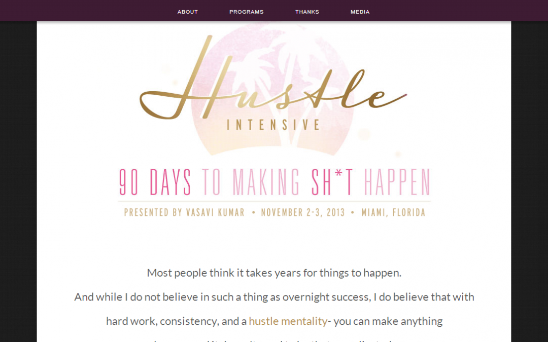 Vasavikumar.com/hustleintensive